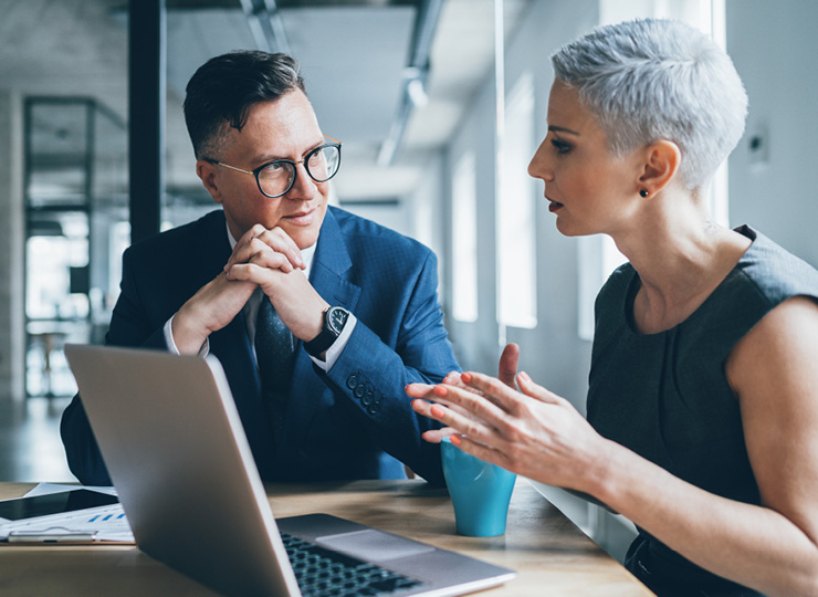 Travel procurement - employees in discussion