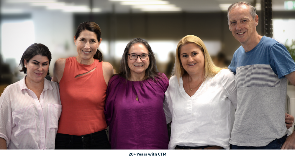 Jane, Gem, Julie, Dan, Tim. 20+ years with CTM