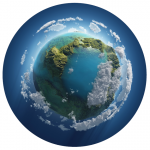 A graphic of the globe