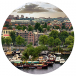 Aerial view of Amsterdam