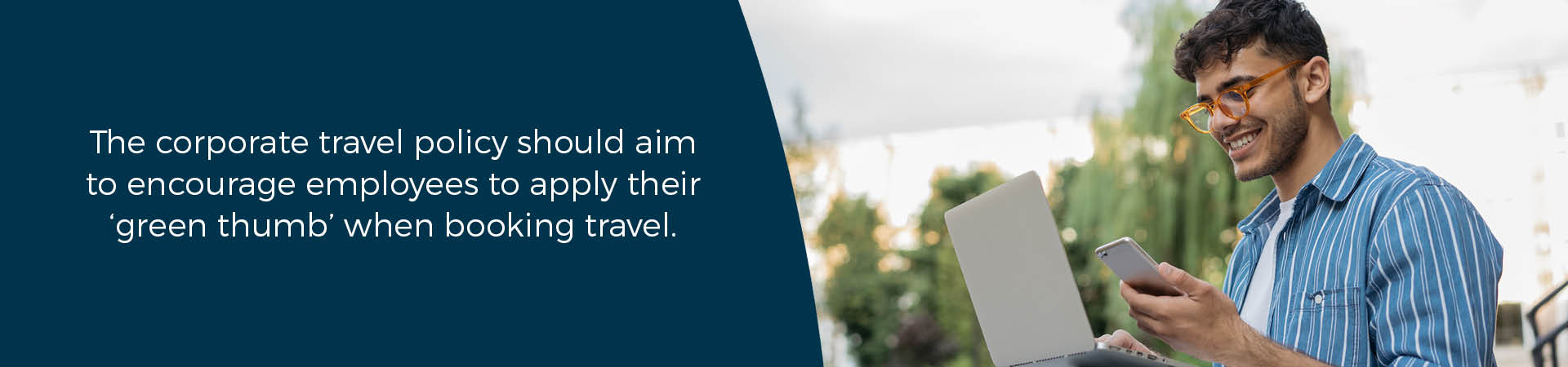 Corporate travel carbon footprint infographic