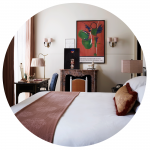 A guest room in the NoMad London location. 