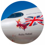 Virgin Atlantic 40th anniversary Airbus A330neo named 'Ruby Rebel'